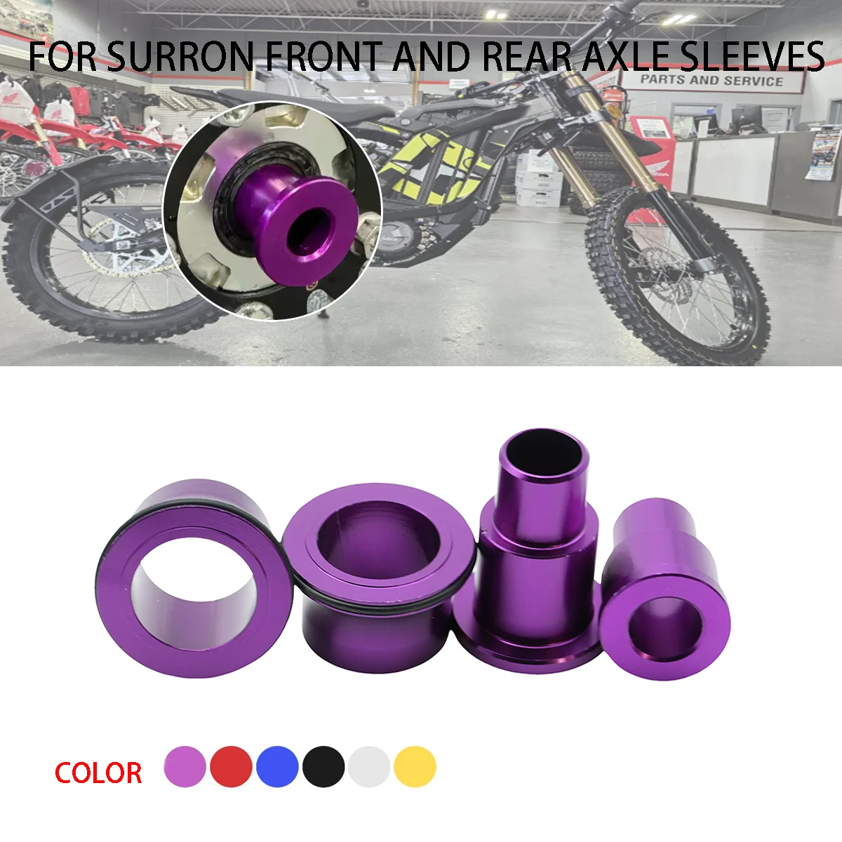 For Segway X160 X260 Motorcycle Front Rear Wheel Axle Hub Spacer Kit For Sur Ron Sur-Ron Surron Light Bee X & Light Bee S Parts