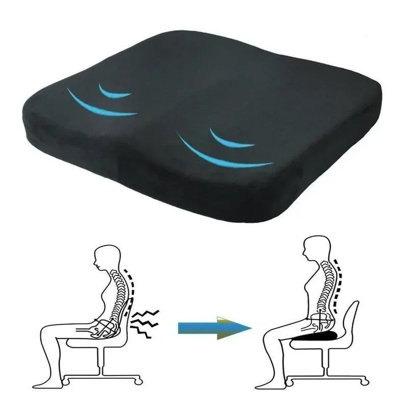 2025 Nuovo Tailbone Sciatica Sollievo dal mal di schiena Comfort Sedia da ufficio Cuscino per seggiolino auto Cuscino coccyx in memory foam ortopedico antiscivolo