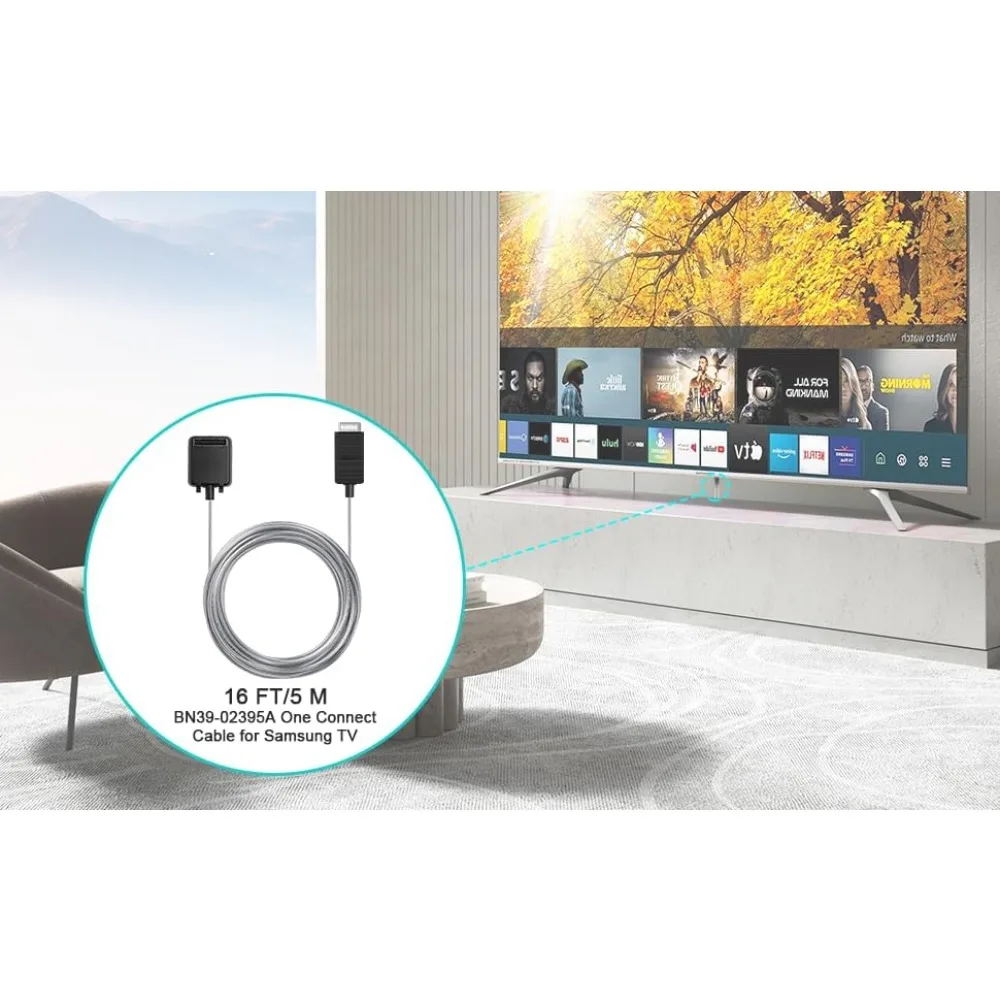 BN39-02395A Kabel One Connect do telewizora Samsung, 5 m/16,4 stopy Jedna niewidoczna optyczna kabel połączeniowy
