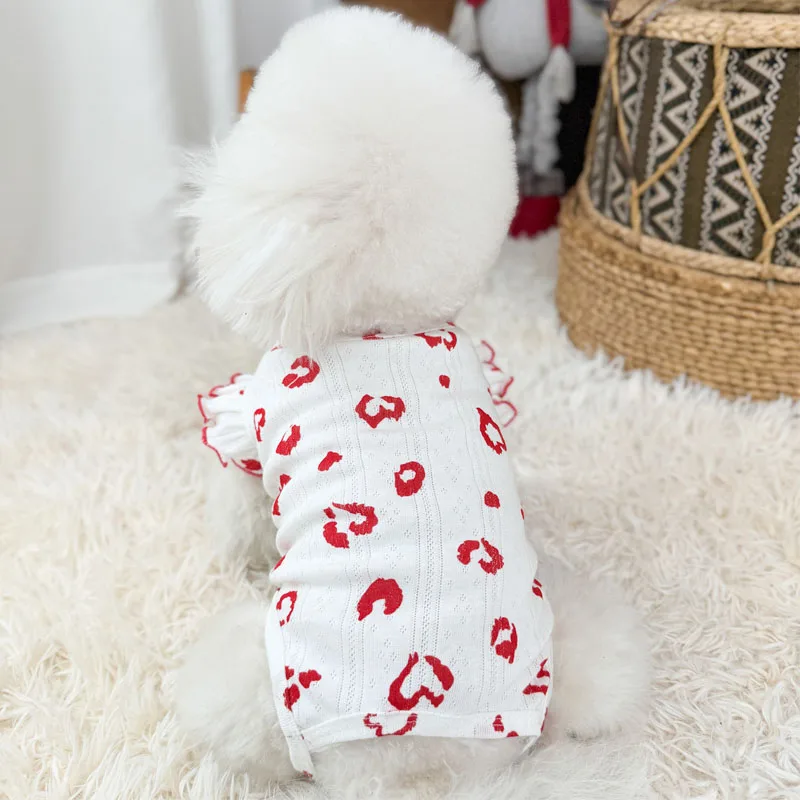 Pijama estampado overol para perros pequeños verano Yorkie cachorros - imagen 3
