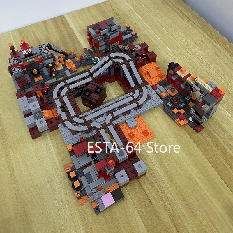 

800+pcs Compatible 21130 The Hell Nether Railway Building Blocks Toy for Birthday Gift