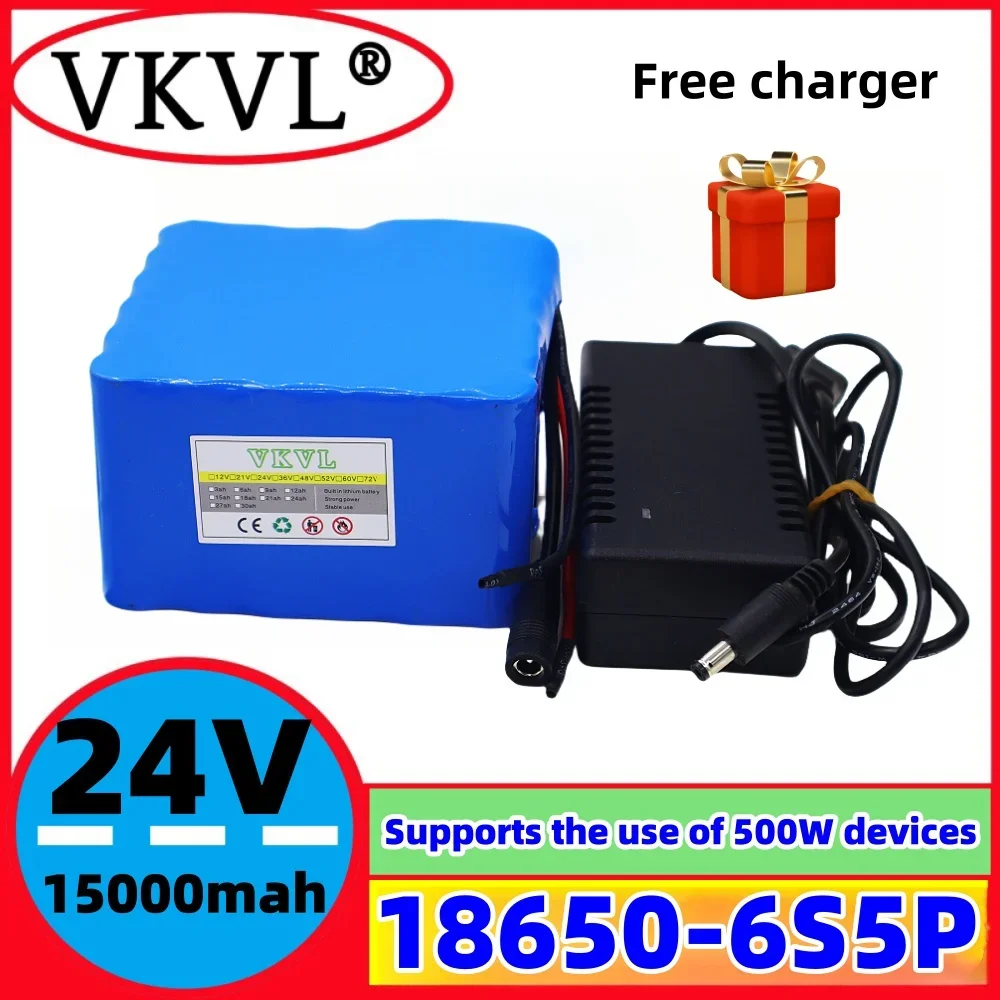 

24V15Ah-6S5PLithium Battery Electric Toy MonitoringEquipment Electric Tools 25.2V15000mAH Lithium Ion 18650 Battery Pack+Charger