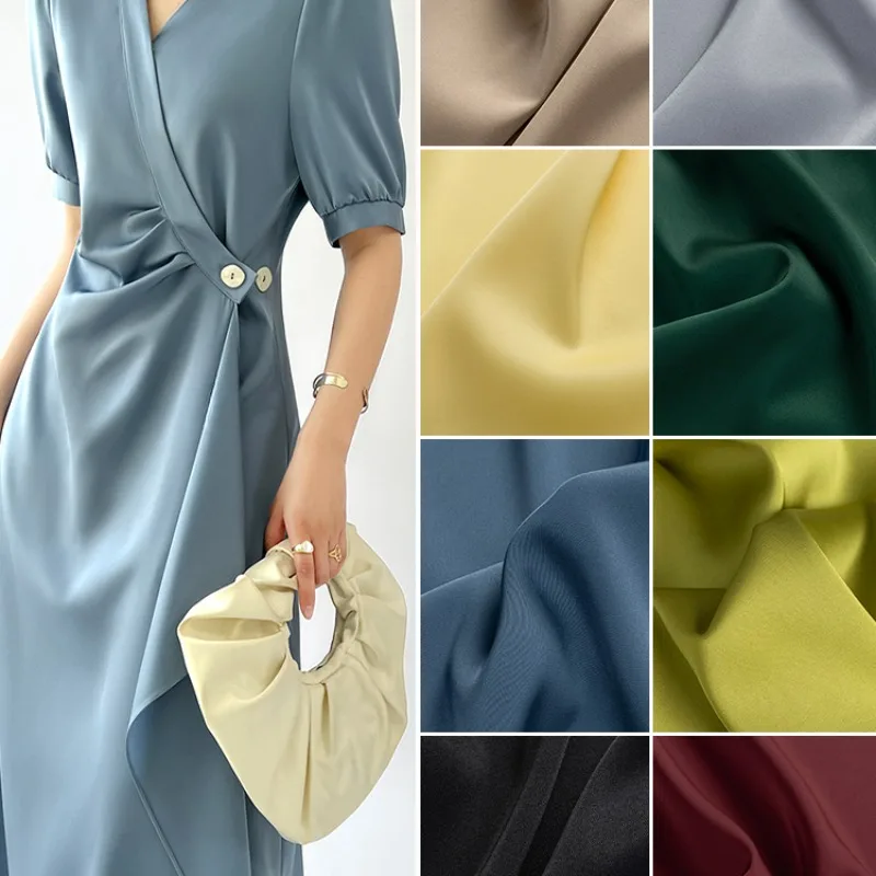 

Thin Stretch Matte Satin Fabric Ice Sensitive Satin Dress Camisole Shirt Pajamas Qipao Clothing Design Fabric