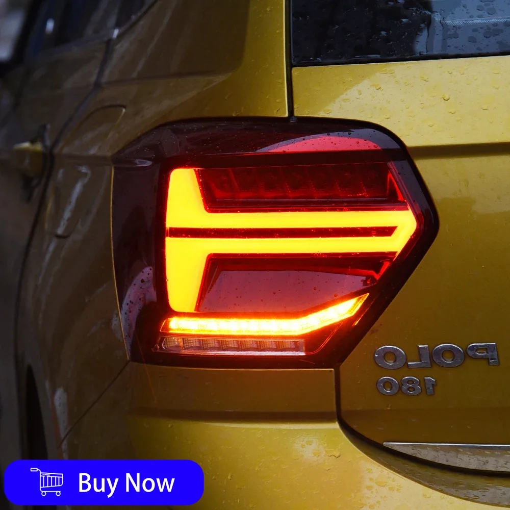 

For VW Polo 2019-2022 Car Taillights Assembly LED Car Rear Back Lamps Upgrade Audi Q2 Style Taillights Car Accessories