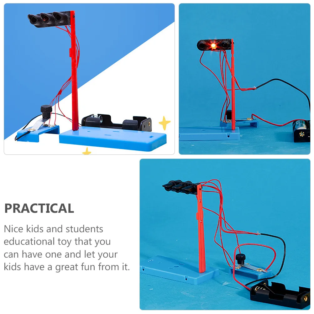 

1 set 1 Set Traffic Lights Assemble Kit Science Experiment For Kids Electric Learning Tool Science Assembly Stem Building Set