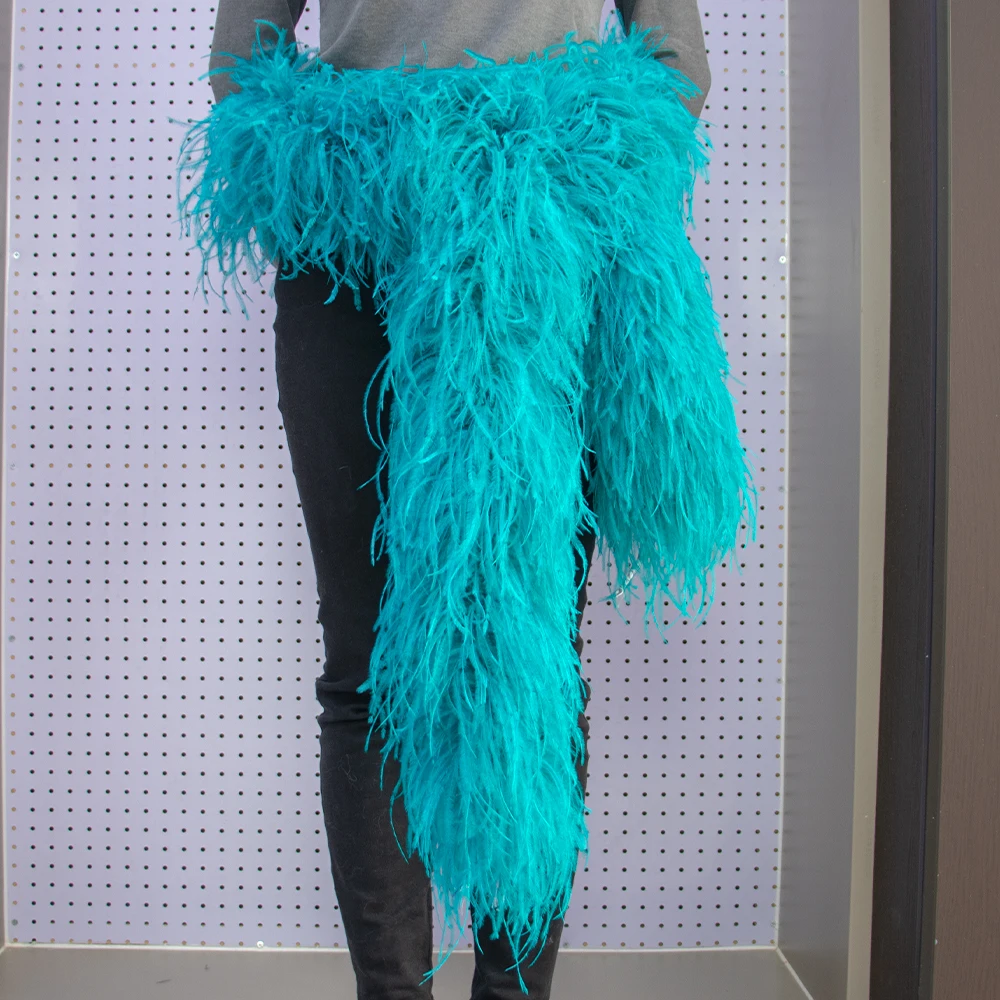 4 6 10 15 20 Ply 1M Feather Boa Natural Ostrich Marabou Feathers Trims for Wedding Party Robe Dress Sewing Accessories decor hat