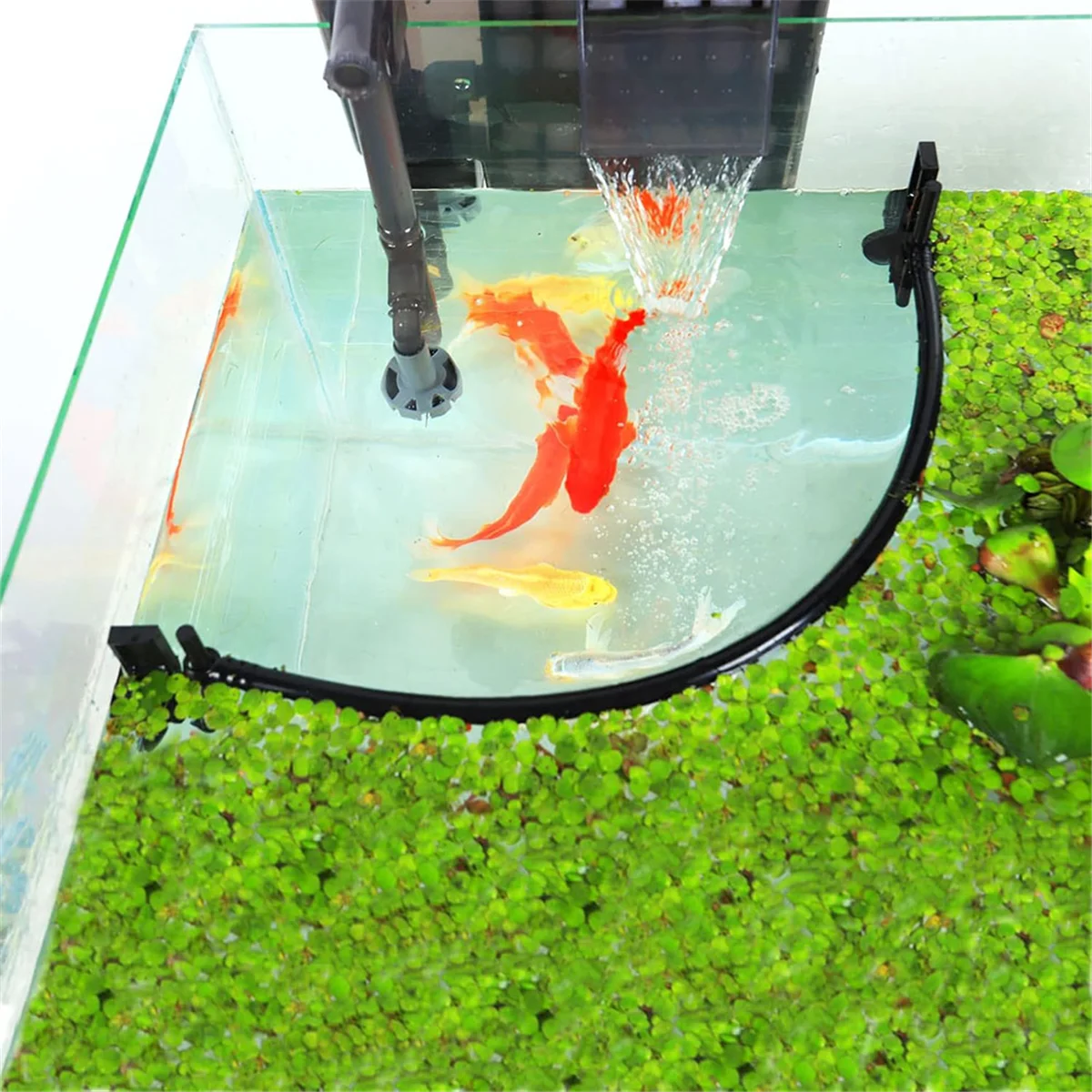 

AD04-Popular Aquarium Floating Plant Corral, Intercepting Floating Plants From Filters and Heaters,Adjustable Height with Water