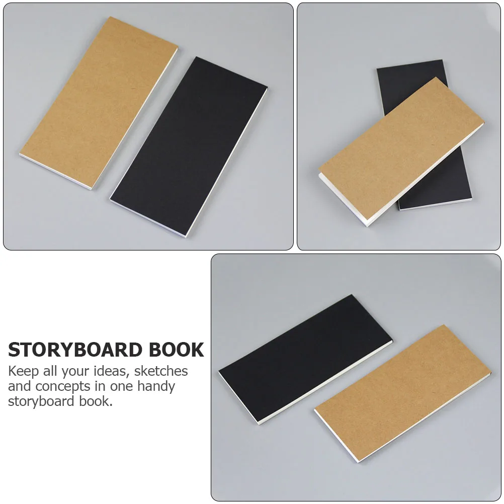 

2 Pcs Notebook Notebooks Storyboard Memo Carry for Animators Paper Portable Notepads Travel