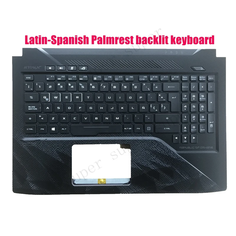 SSS+ Latin-Spanish Palmrest backlit keyboard for ASUS Strix Hero Scar GL503VD