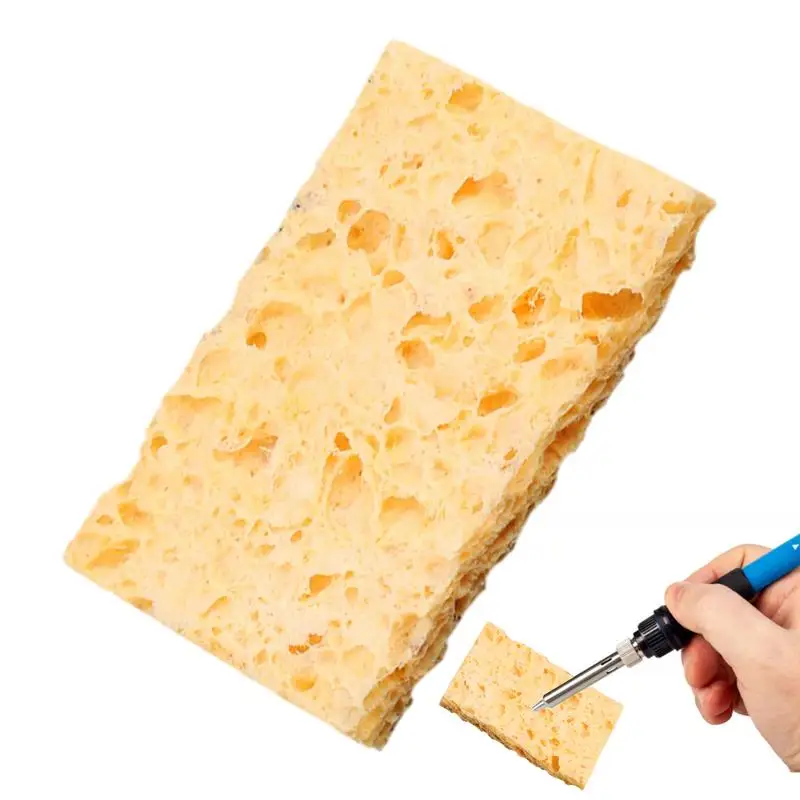 Soldering Iron Sponge Set High-Temperature Square Sponge Small Scrub Sponges and Welding Clean Pads for Soldering Workstations