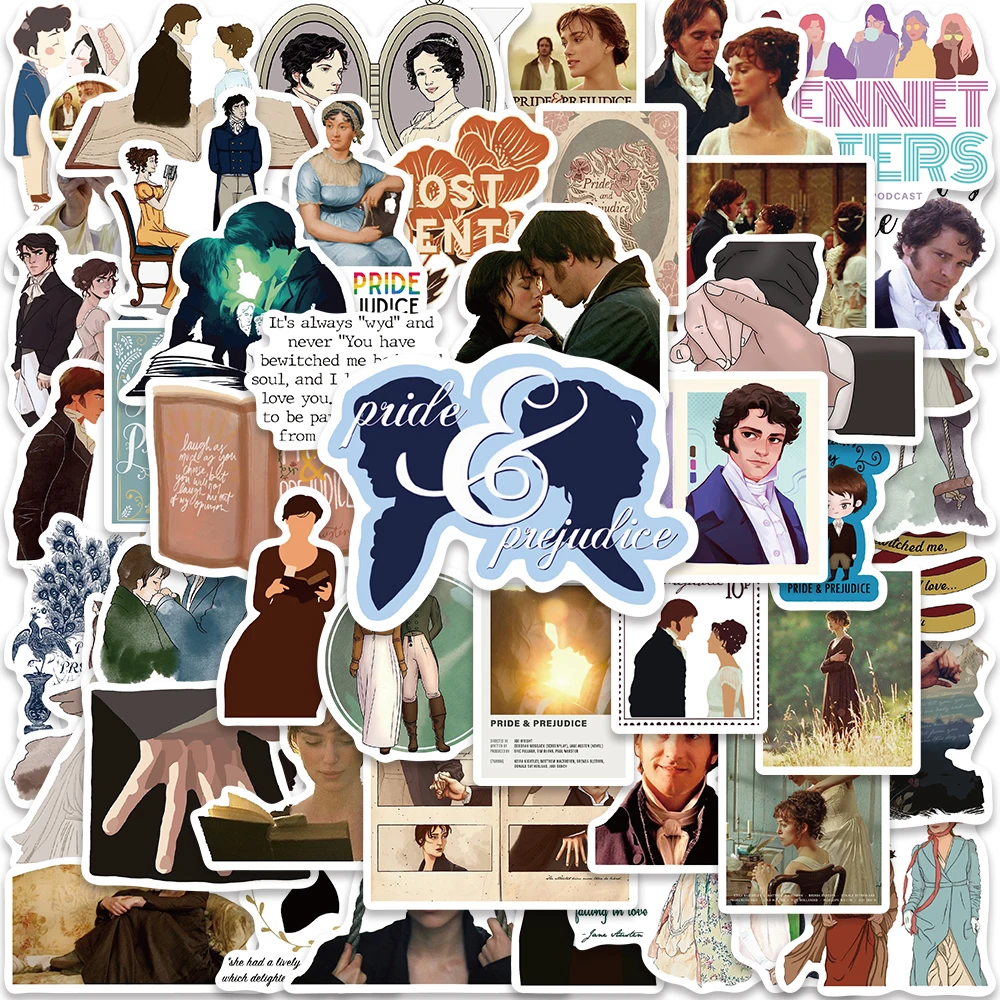 10/50pcs TV Show Pride and Prejudice Stickers Classic Movie Decals For Laptop Scrapbook Water Bottle Phone Bike Helmet Sticker