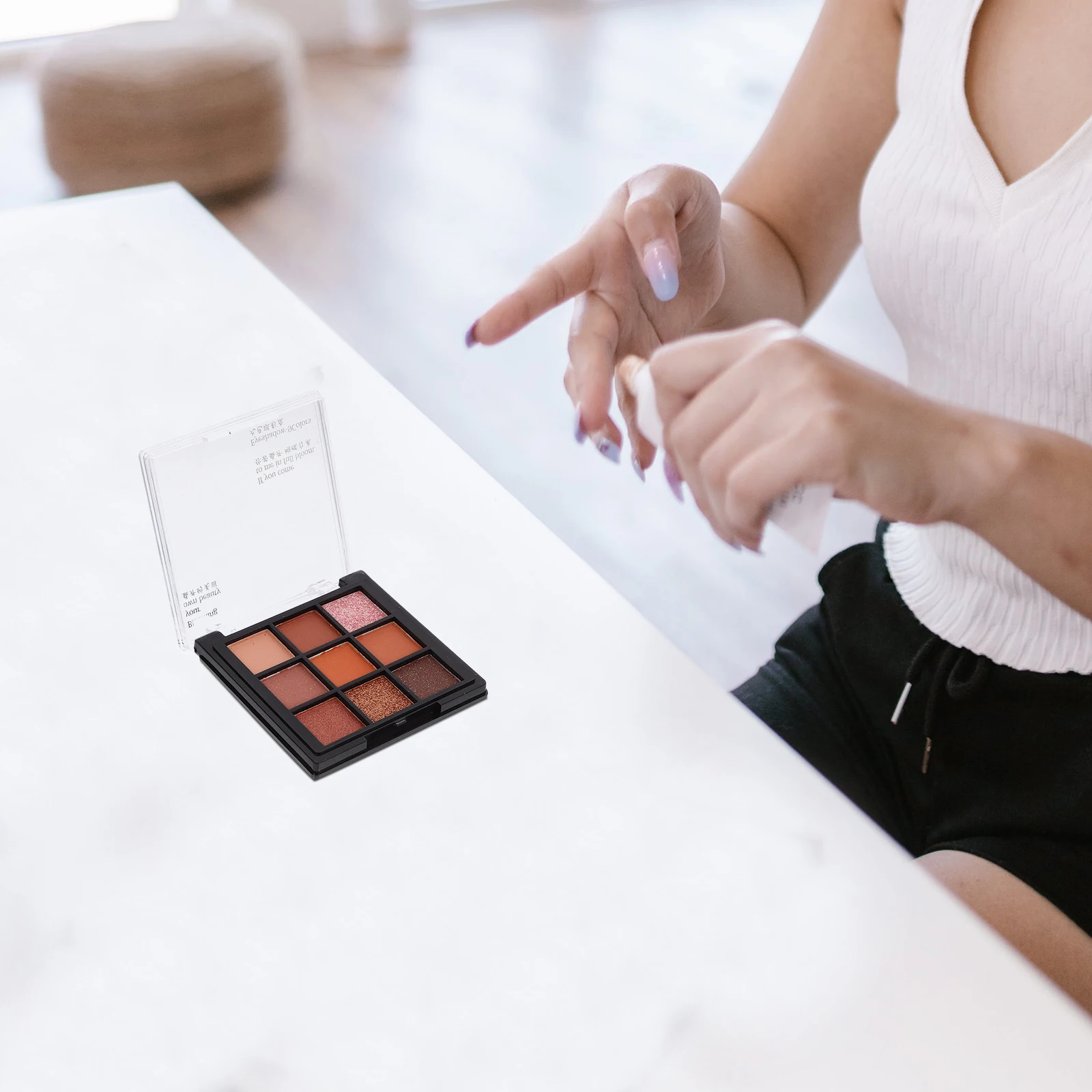 Sombra de ojos pigmentada, brillo mate, largo, 9 colores, tonos de helado de frutas, adecuada para todo tipo de piel, maquillaje de fiesta para ojos