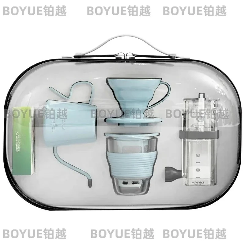 Outdoor Hand Brew Coffee Tea Gift Set Portable Pour Over Kit Variety Pack Premium Present for Enthusiasts Travel