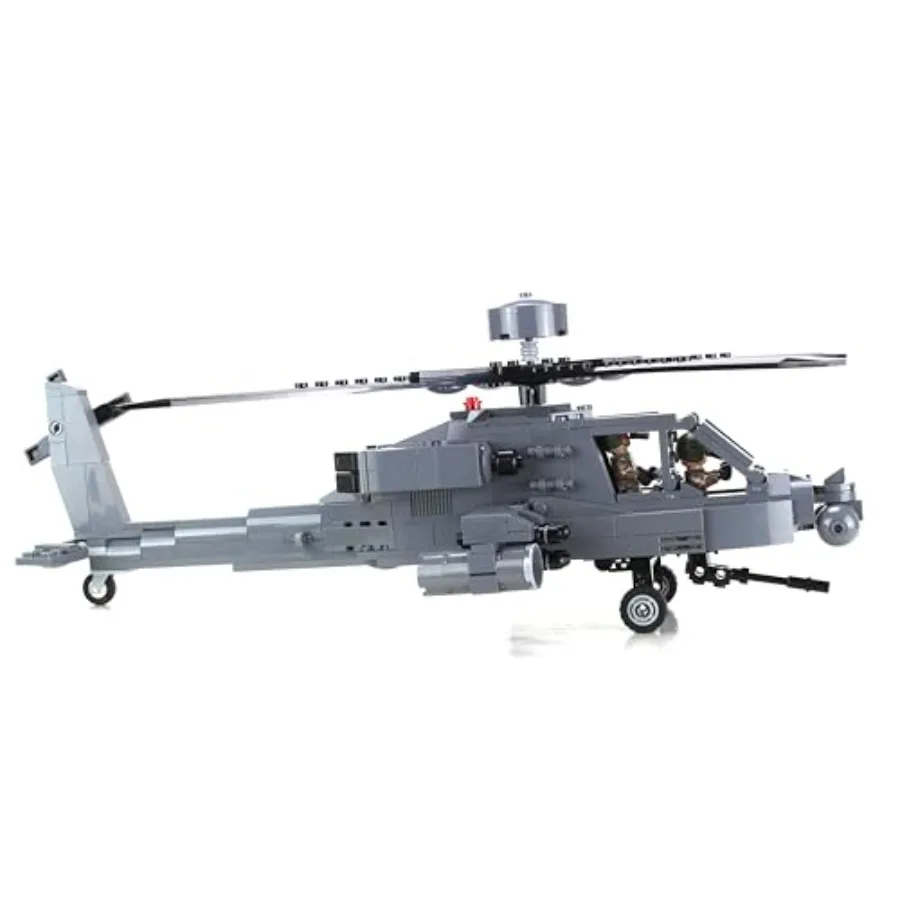 

Collectible Custom US Army Attack Helicopter Compatible with Lego Bricks for Ages 14+ Featuring Detailed Design and HighResolut