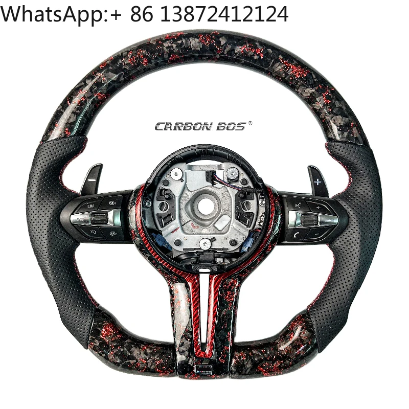 

D-Shaped Sports Style Carbon Fiber Steering Wheel Suitable for BMW F06 F07 E90 E92 F02 F32 F43 F80 F82 F20 F35 F06 F10 F18 F30