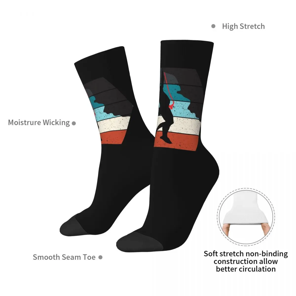 Enviar-meias de escalada harajuku meias de alta qualidade durante toda a temporada meias longas acessórios para presente de aniversário unissex