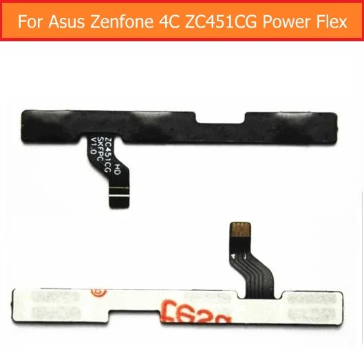 Genuine power flex cable For ASUS Zenfone 4C ZC451CG switch on/off volume control flex cable silent keypad lock screen button