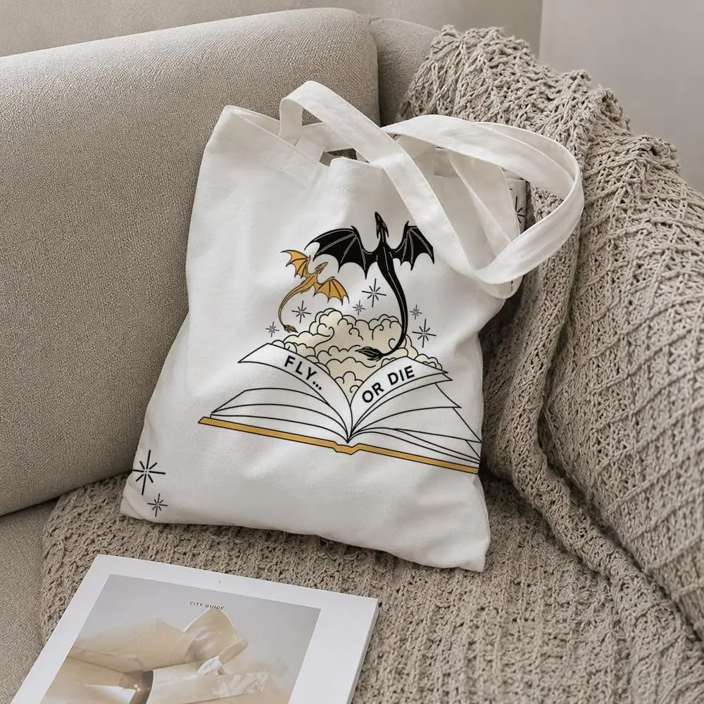 F-Fourth W-Wing Storage Bags Storage Bags Canvas Tote Bag Large Capacity Shoulder Fashion Eco Shopping Handbag