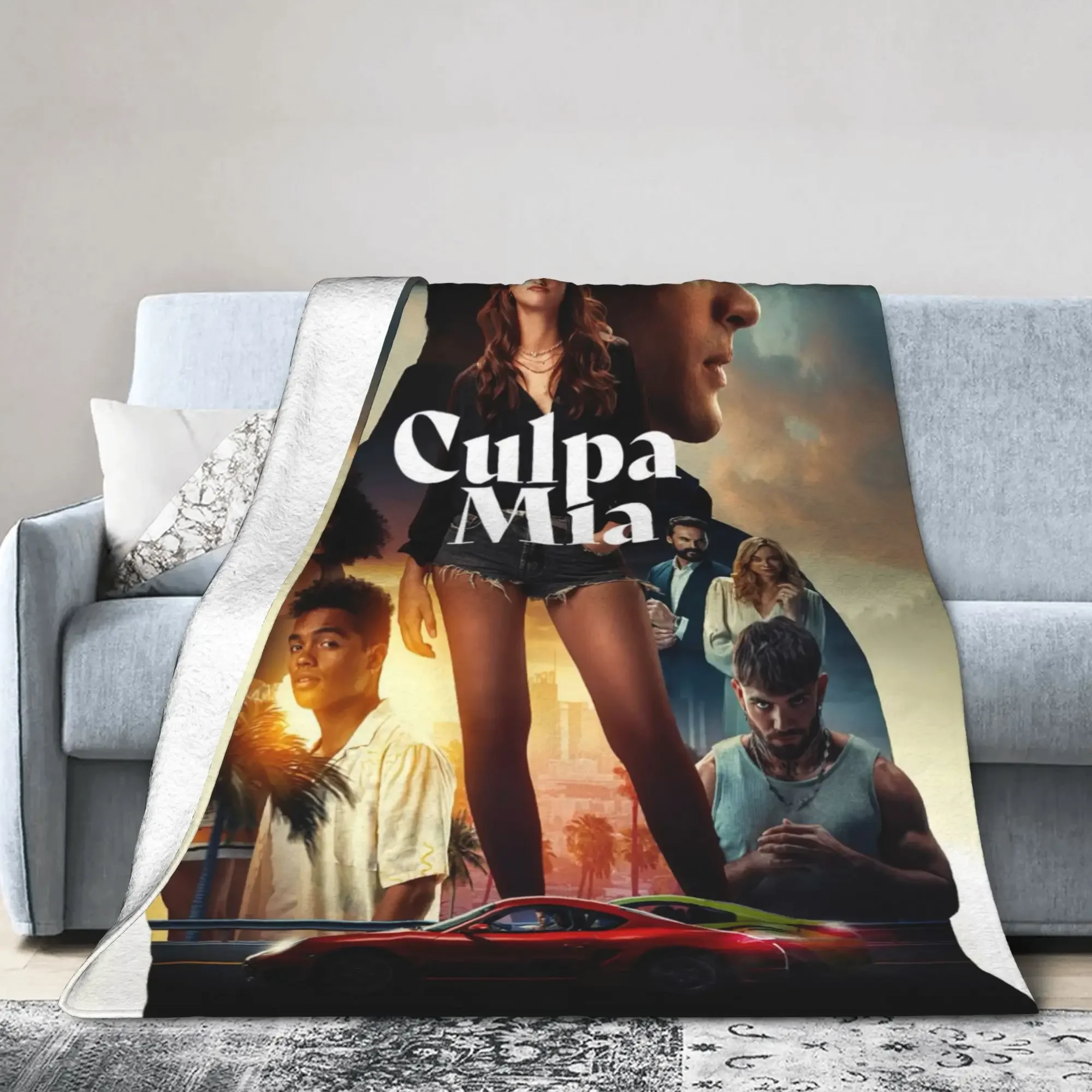 

Hot Film Culpa Mia Blanket Warm Plush Throw for Living Room Bed Sofa Soft Flannel Novelty Gift for Students and Adults