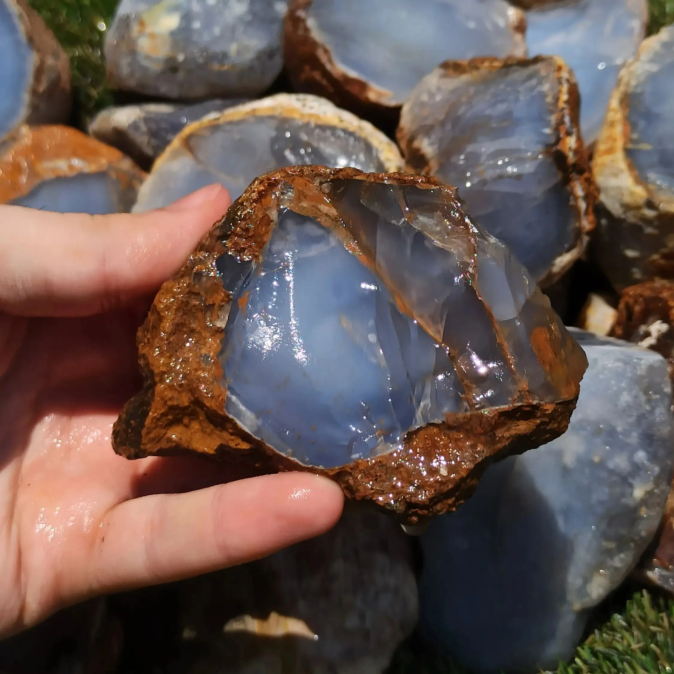 1pc Chalcedony Raw Stone Specimen for Geological Science, Home Decor, Suitable for Christmas and Thanksgiving Gifts