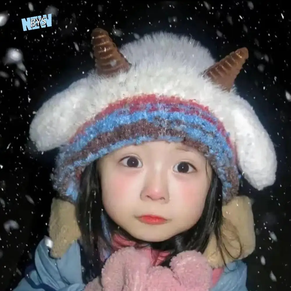 

Ski Caps Korean Style Ear Protection Hat Cartoon Ear Sound Plush Pullover Hats Soft Headgear Plush Earmuffs Cap Hiking