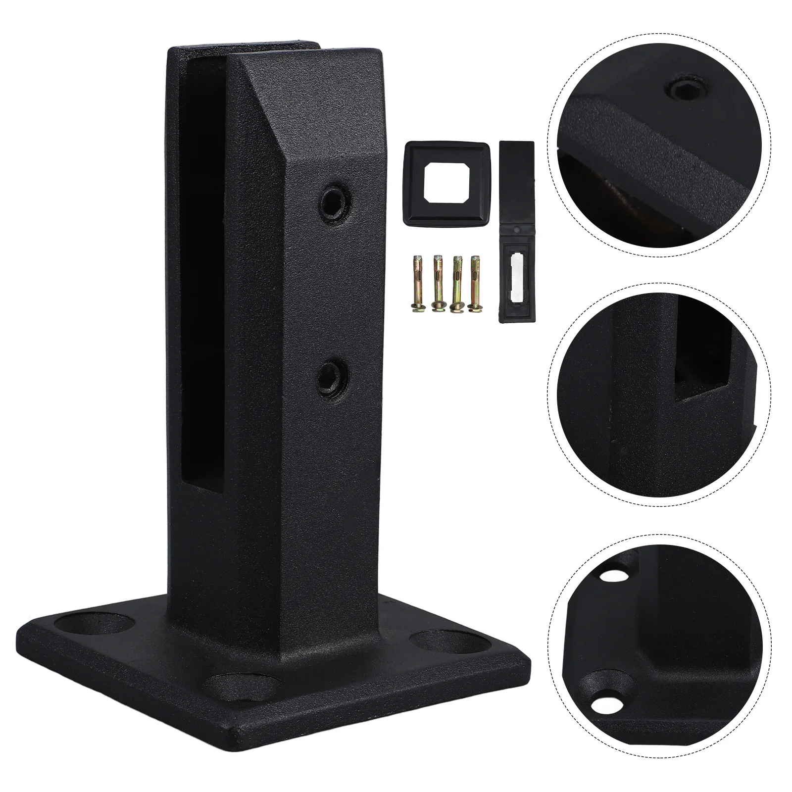 

Stainless Steel Glass Clamp 155mm Flat Cover Screws Easy Install Pool Stairs Railing Fixing Hardware Floor Mount Clips