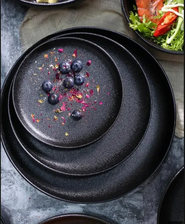 

Керамическая тарелка для стейка, тарелки для салата, пасты, европейский стиль, мраморные кухонные аксессуары, украшение для ресторана, посуда