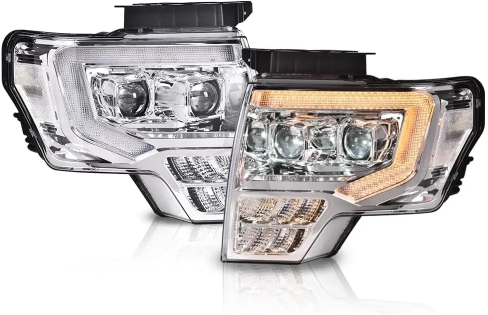 

Светодиодная трубчатая фара в сборе, совместимая с Ford F150 2009-2014, фары FO2503289 FO2502289, сторона водителя и пассажира,lea
