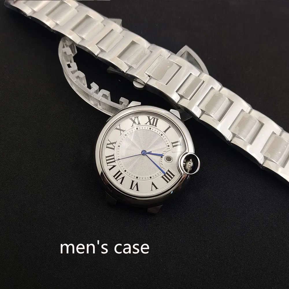 Watch Case 42MM/32.8MM Couple Watches Series Stainless Steel Case Fits Miyota 8215 / ST6 Movements Watch Replacement Parts