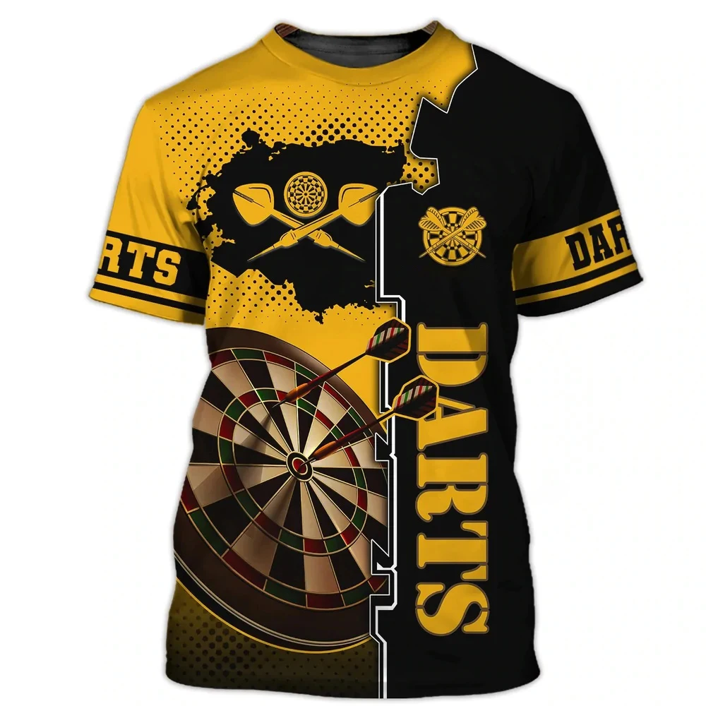 Men's T-shirt Dart Round Target Print Summer O-neck Short Sleeve Oversized Tops Tees Casual Tshirt For Men Street Cool Clothing