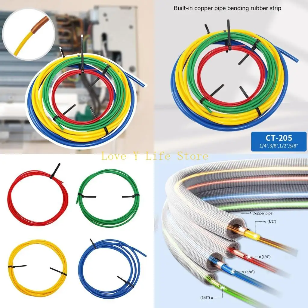 

L74C Anti-Deformation Copper Pipe Protections Tube Tool Plastic Copper Pipe Protector for Air Conditioner Accessory