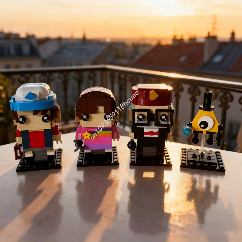 

425 шт. MOC Brickheadz Gravity Falls Brickheadzed модель строительные блоки рождественские подарки сборка DIY идея игрушки кирпич дети день рождения