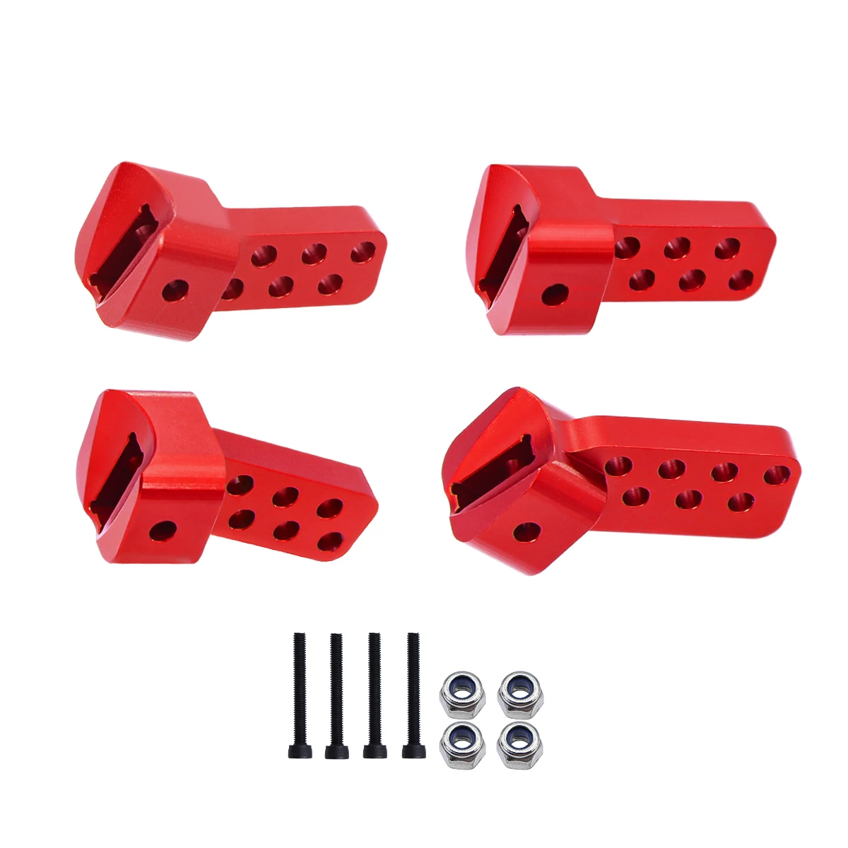 4Pcs Metal CNC Rear Link Riser 4 Angle For AR45 AR45P Axle 1/10 RC Crawler SCX10 III Base Camp Gladiator Wrangler Bronco Upgrade