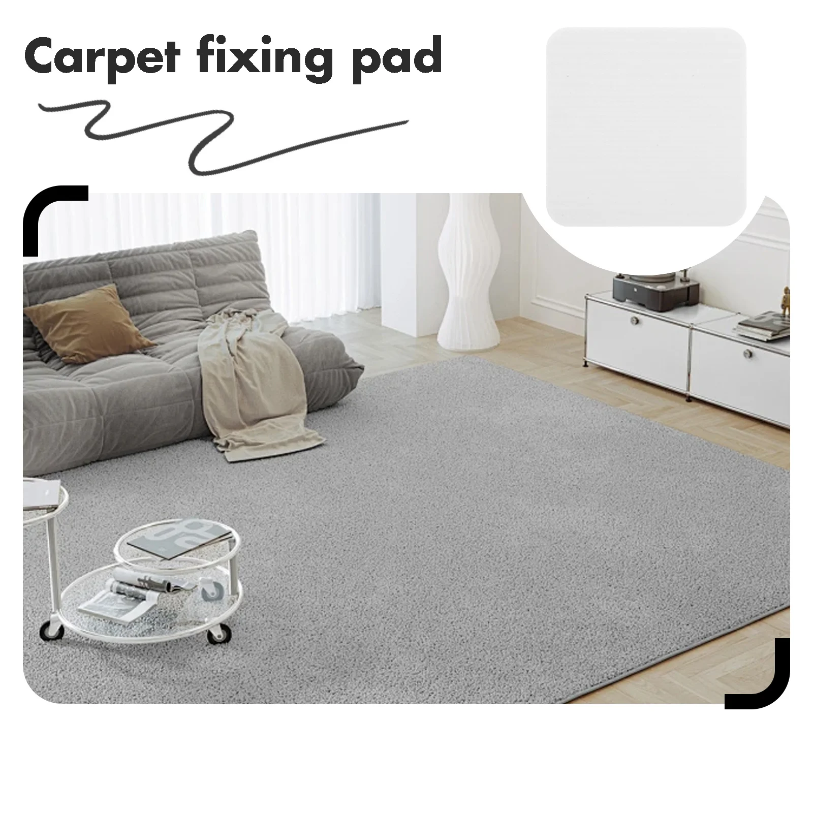 

4Pcs Carpet Tape Stickers Non Skid Rug Pad Gripper for Rugs Wood Floor Versatile Use No Traces Carpet Gripper Non Skid Rug Pad