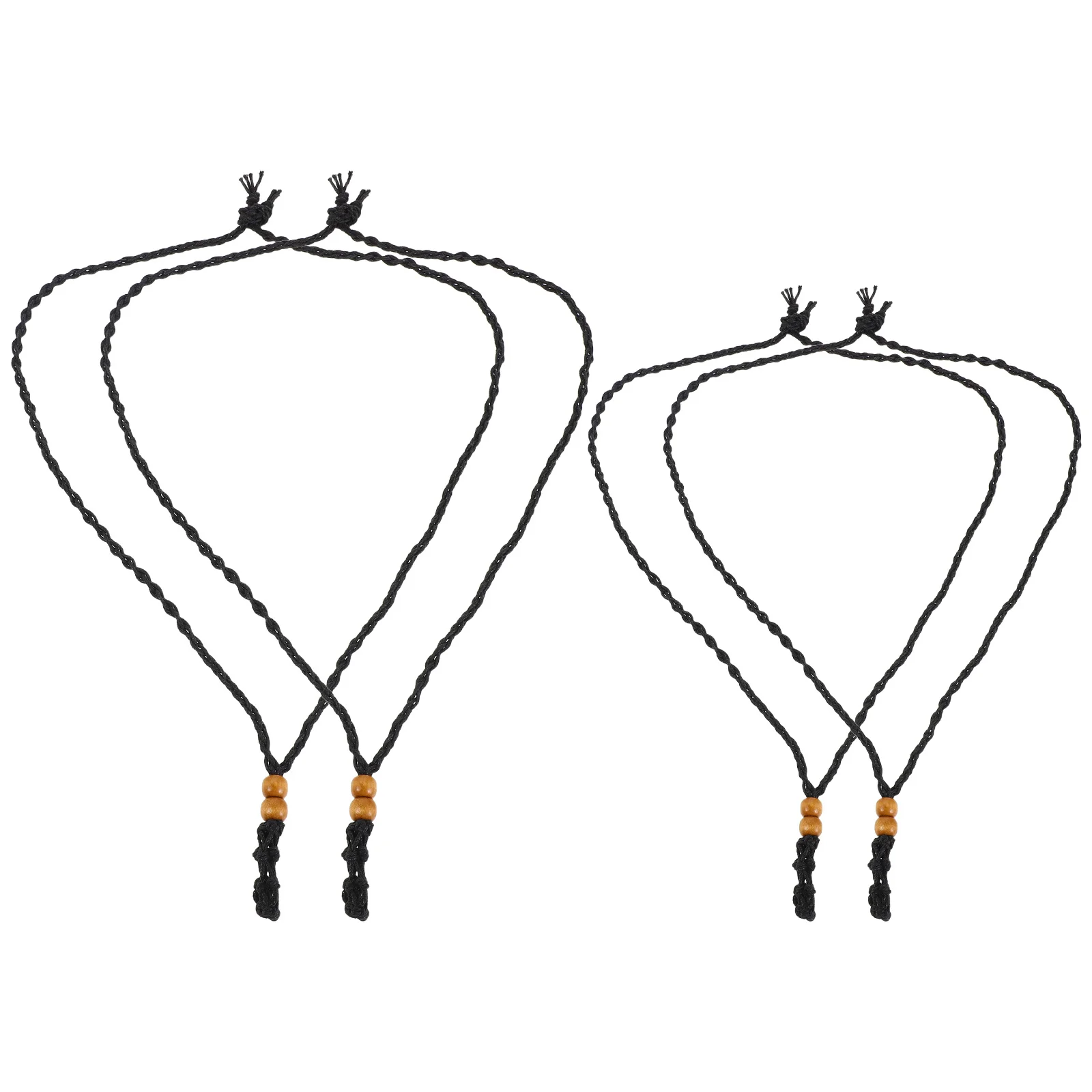 

4pcs Crystal Necklaces Holder Adjustable Cord Natural Stone Cage Pendant For Diy Craft Woven Rope Empty Stone Holder Necklace