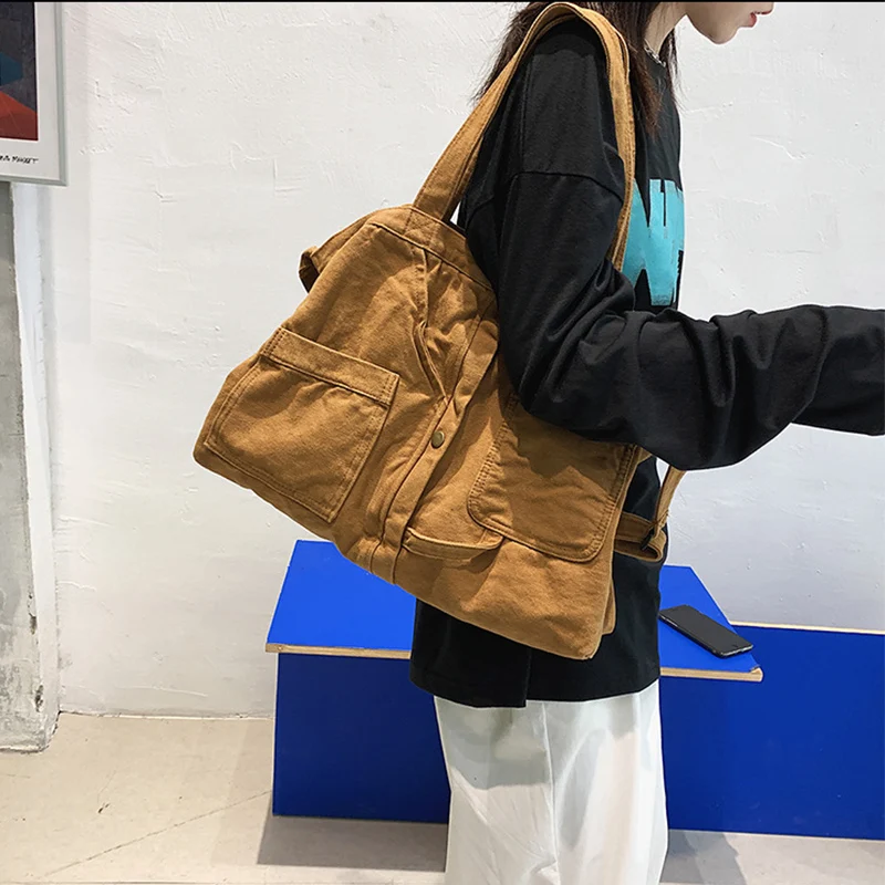 

Женская парусиновая сумка через плечо, мужская большая сумка через плечо, дорожная бродяга-мессенджер