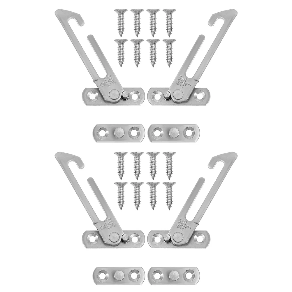 4-teiliges Push-and-Pull-Fensterstopper-Set für Kinder, Edelstahlstopper für Schiebefenster