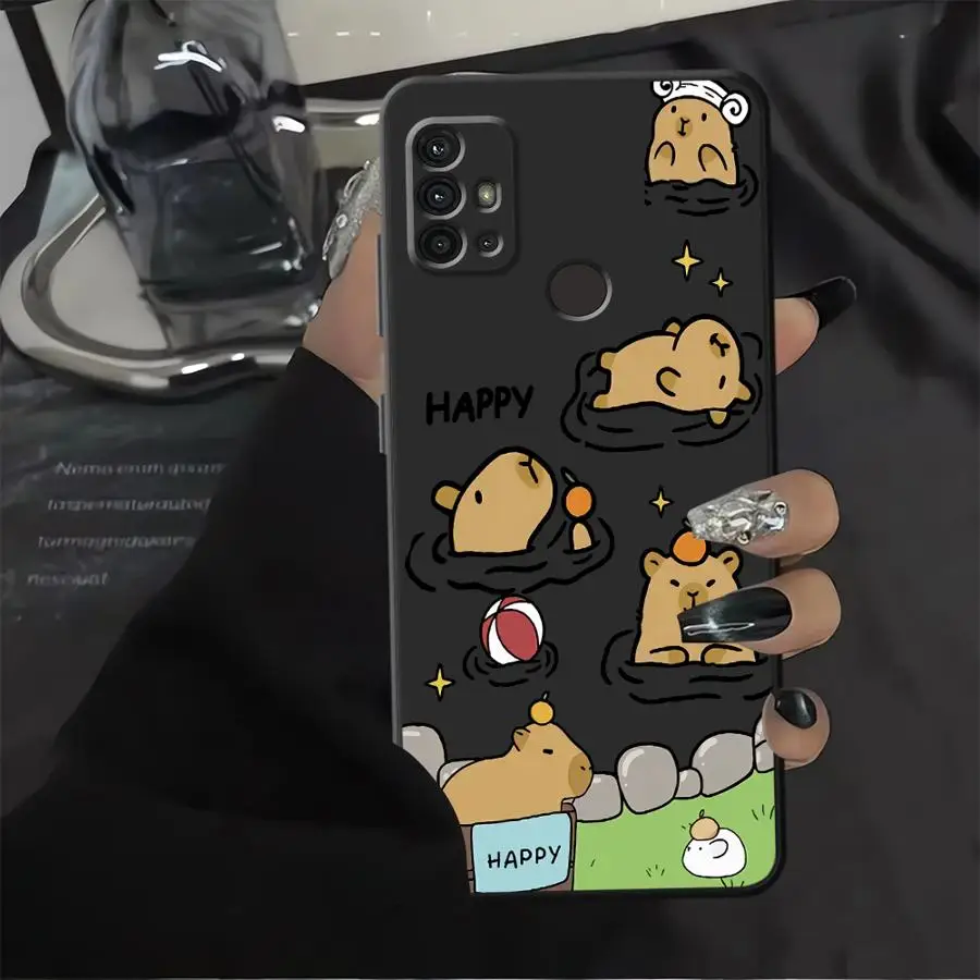 حافظة كابيبارا اللطيفة المضحكة لهاتف Moto X30 Pro Edge 20 30 S30 Pro غطاء هاتف خلفي ناعم #6