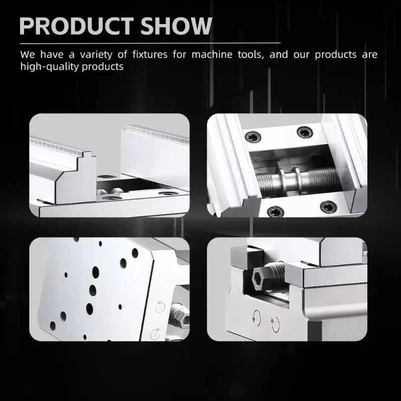 Selbstzentrierender Schraubstock für 5-Achsen-CNC-Bearbeitungszentren oder 5 seitliche Bearbeitungszentren mit Spannbereich 70 mm G210-ERO-80-ERO