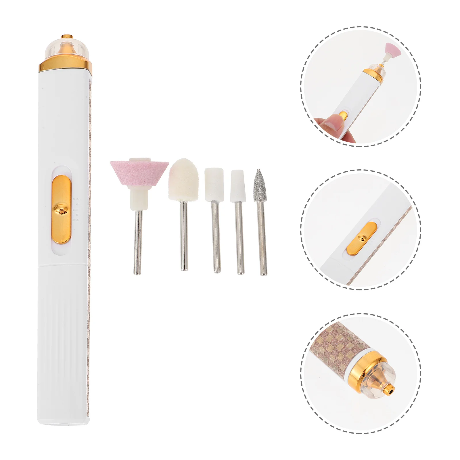Kit de perceuse à ongles, outils de manucure professionnels, portables, légers, faciles à remplacer, aucun outil nécessaire, lime à ongles électrique, 1 ensemble