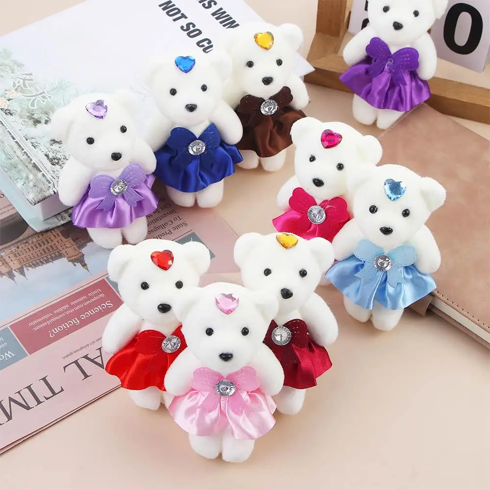 10 PCS Mini Cartoon Hard foam Plush Animal Decoration Kid Toys Bouquet Bear Small Bear Doll Plush Doll