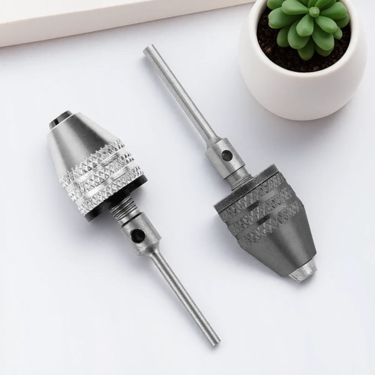 Keyless Drill Chuck Adapter 0.3-3.4mm Bit Converter 2.35mm 3.0mm Round Shank 1 4 Hex Quick Change Tool