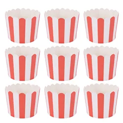 50X Cupcake Wrapper Paper Cake Case Baking Cups Liner Muffin Kitchen Baking Red Stripes