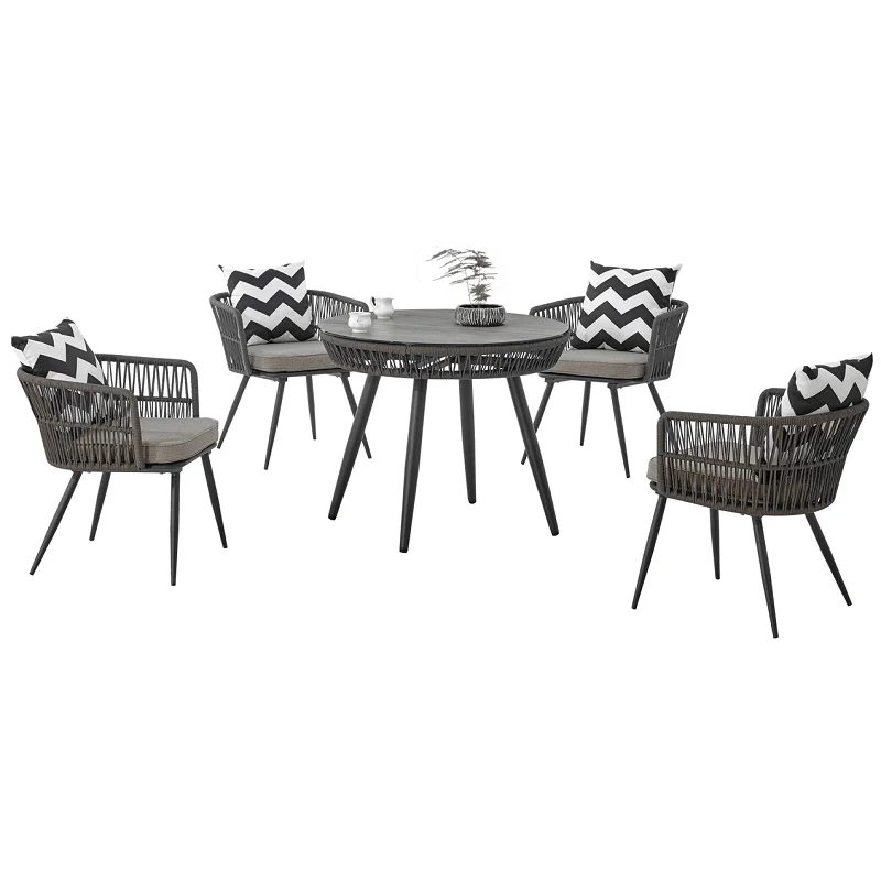 

Luxury Design Dining Room Sets Garden Outdoor Dining Set Handmade Woven Rope Outdoor Sofa