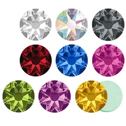 PUBRILEX 16 Facets Crystal Strass XILION 2088 XIRIUS Rose No Hotfix Flatback Cold Fixation Rhinestone for Nail Art Tooth Bag Gem