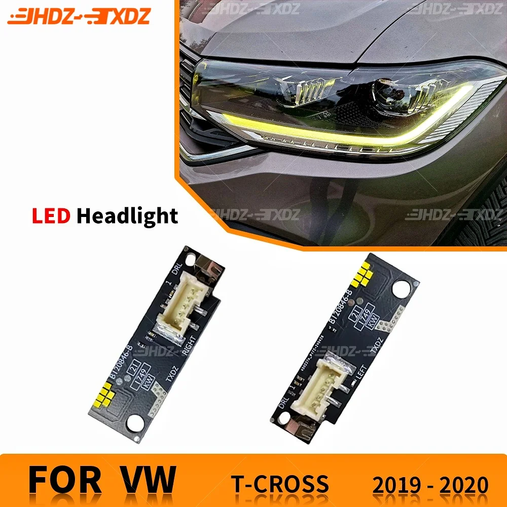 

НОВЫЕ светодиодные платы DRL (ангельские глазки) для Volkswagen T-CROSS Tcross 2019-2023, модуль дневных ходовых огней B120846-B 2GM998478