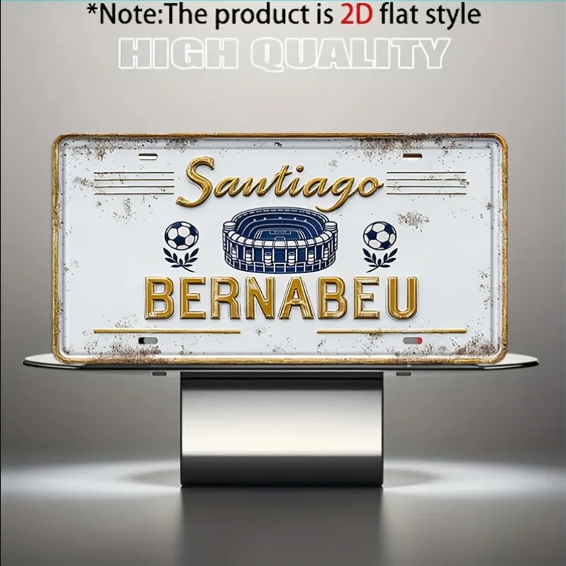 2D Flat,2D Flat Decoration - Single Piece Pack, Vintage Bernabéu Stadium Decorative Plaque and Ornaments, Suitable for Home