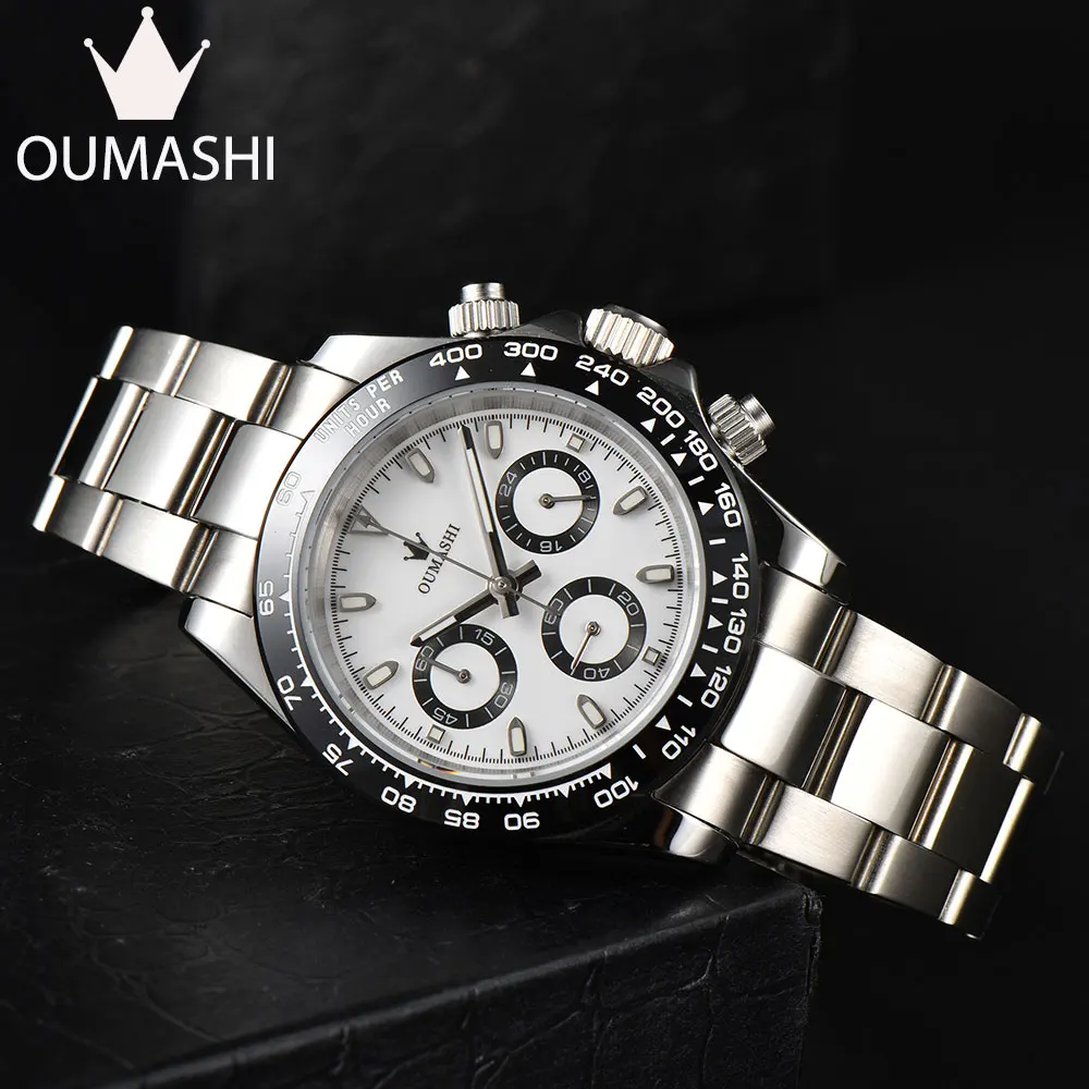 2023 New OUMASHI-DTN Series Top Class Men\'s Watch Full Mechanical Automatic Sapphire Stainless Steel Waterproof VK63 Chronograph