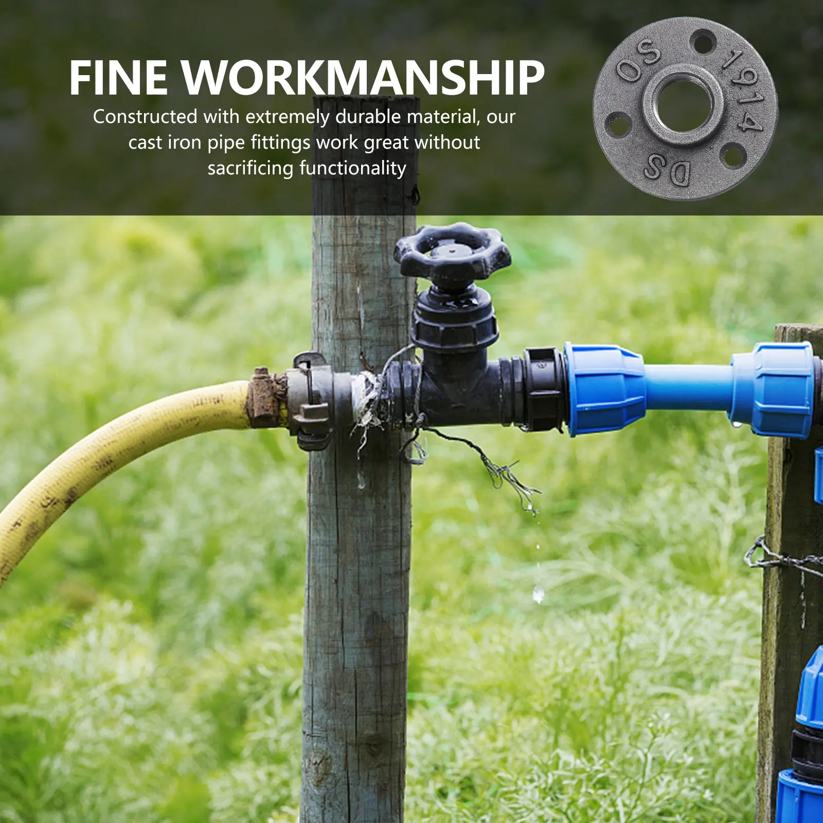 

4 шт. чугунных напольных фланцев с отверстиями, промышленные фланцы для декора мебели, подвесных полок, прочные