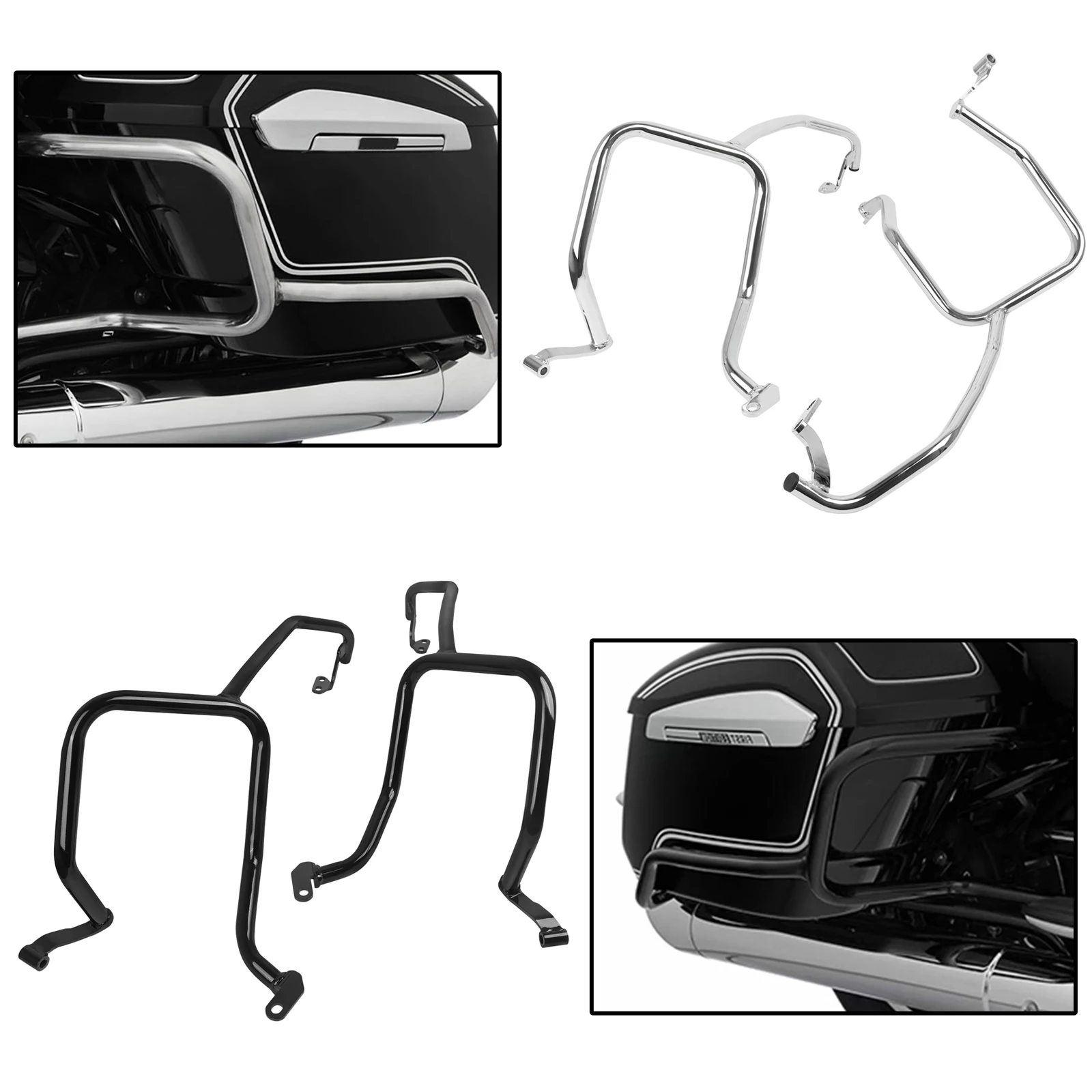 

Motorcycle Side Box Bumper Crash Bar Fairing Frame Stunt Cage Protector Bar For BMW R18B R18TC R18 TC R18 B 2020 2021 2022 2023